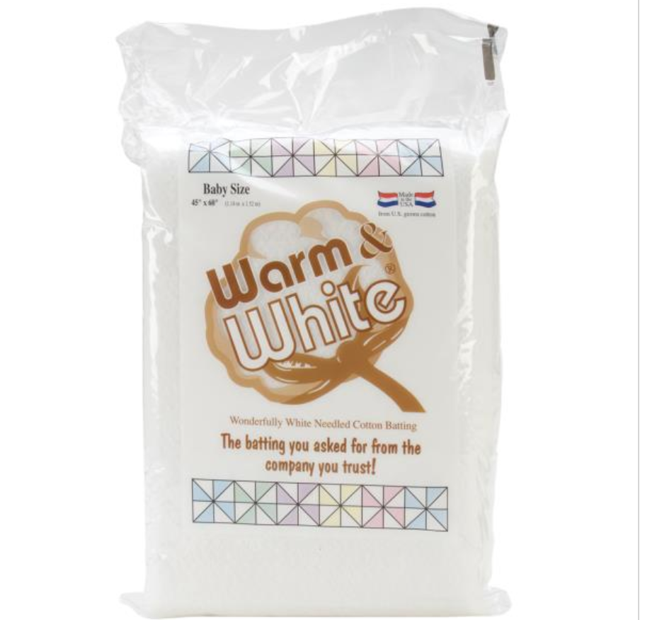 2423 - Warm & White Cotton Batting Baby 45x60"