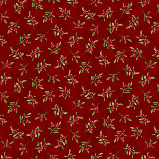3515-88 Hollyville Manor Asst - Red Mistletoe Toss 44/45"