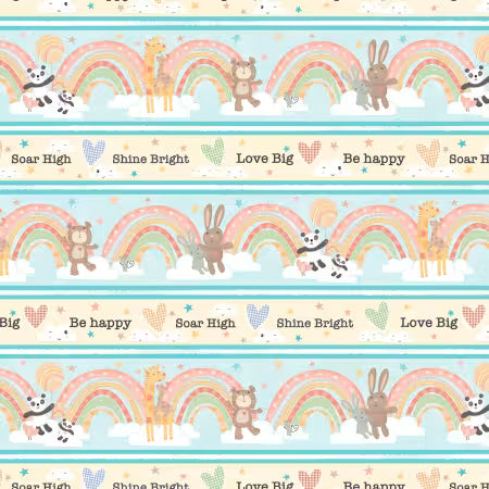 43018-453 Rainbow Dreams Multi Repeating Stripe 44/45"