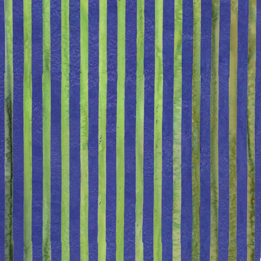 BT21300-188 Green, Lime, Gold Stripes Batik 43/44"