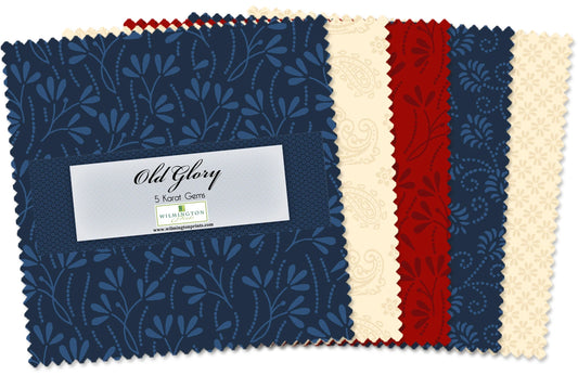 Q507-46-507 42 Pc 5" Squares Old Glory Pre-Cut