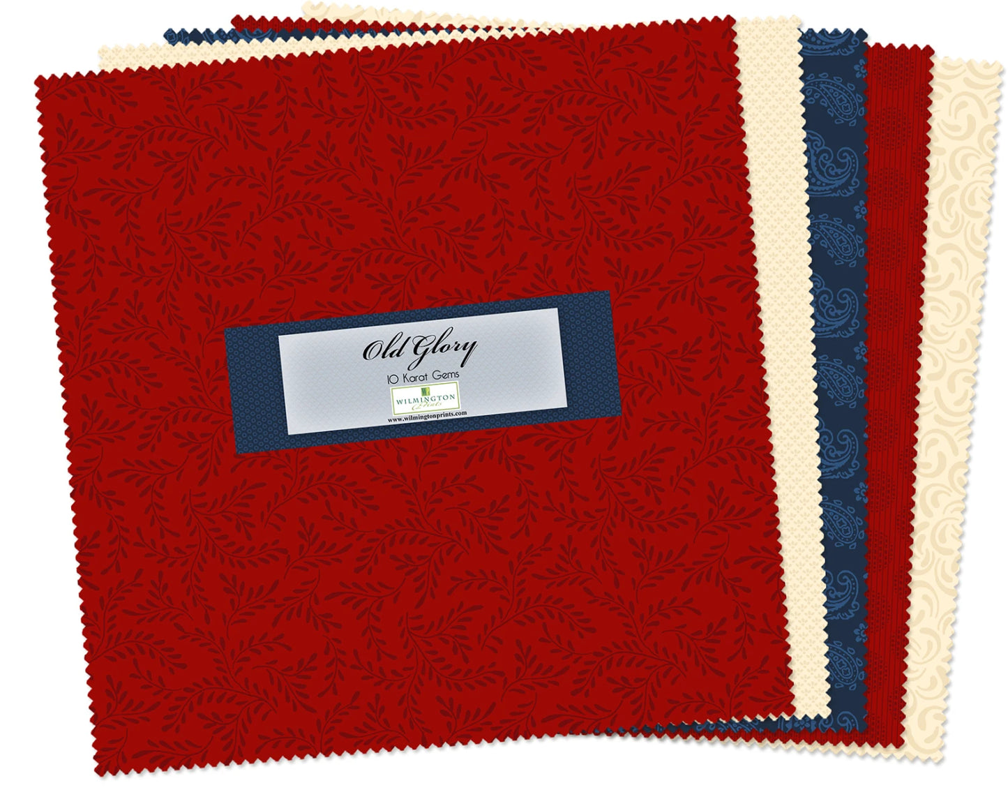 Q512-46-512 42 Pc 10" Squares Old Glory Pre-Cut