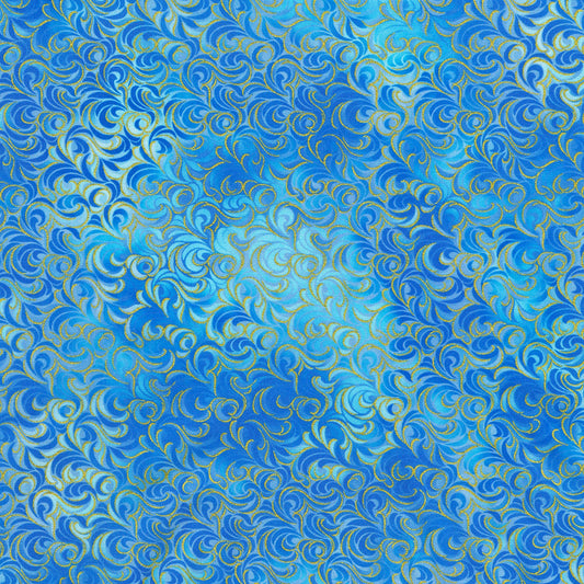 SRKDM2306763 Sky Blue Swirls Metallic 44"
