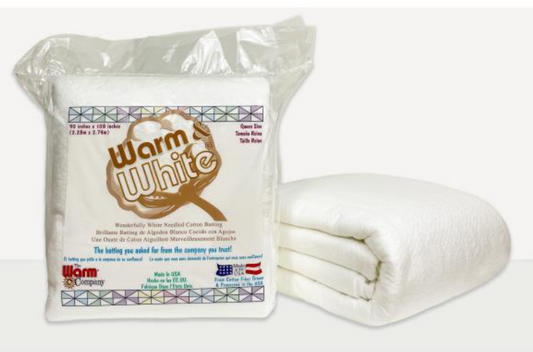 2442 - Warm & White Cotton Batting Queen 90x108"